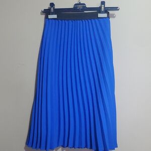 Another Story Elegant Blue Pleated Skirt Size Small
